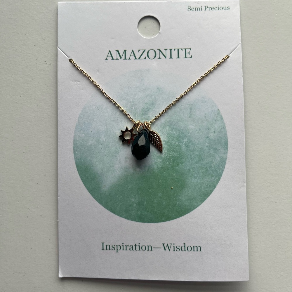 Semi-Precious Amazonite Inspiration Wisdom Necklace